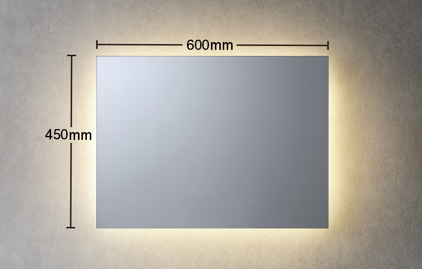 間接光450×600LED一体型ミラーライト 曇り止めヒーター無し
