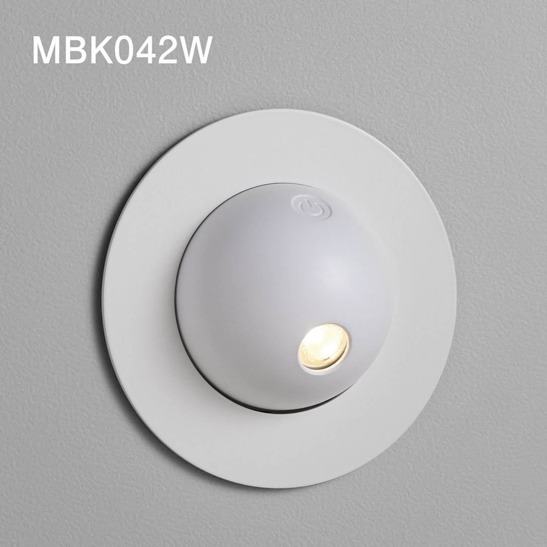 調光付きリーディングライト 丸型 MBK042W 白